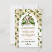 象の小さな野生の人が赤ちゃんシャワーの途中にある サンキューカード (裏面)