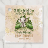 象の小さな野生の人が赤ちゃんシャワーの途中にある フェイバータグ (正面)