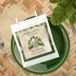 象の小さな野生の人が赤ちゃんシャワーの途中にある フェイバーバッグ