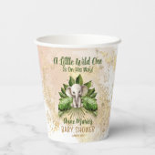 象の小さな野生の人が赤ちゃんシャワーの途中にある 紙コップ (裏面)