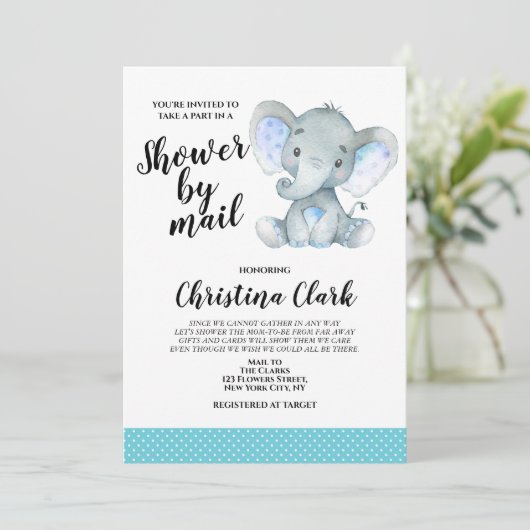 象の少年がメールでかわいいシャワーを浴びる 招待状 (スタンド正面)