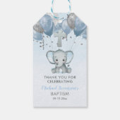 象の少年のバプテスマありがとう ギフトタグ (裏面)