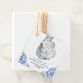 象の少年の赤ちゃんシャワーフローラ フェイバータグ (インサイチュ)