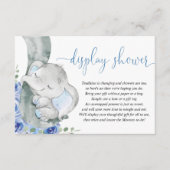 象の少年の青いフローラディスプレイシャワー エンクロージャーカード (正面)