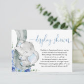 象の少年の青いフローラディスプレイシャワー エンクロージャーカード (スタンド正面)