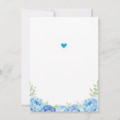 象の少年ブルー誕生日パーティーリトルピーナッツ サンキューカード (裏面)