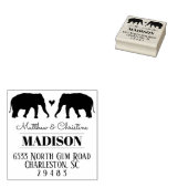 象の差出人住所スタンプ結婚 – の動物 ラバースタンプ (押印)