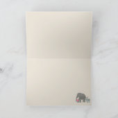 象の幸せな記念日を驚かせるヴィンテージ カード (内部)