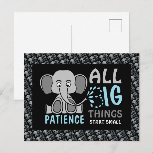 象の忍耐力 ポストカード (正面/裏面)
