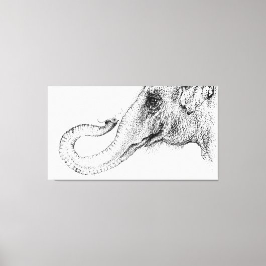 象の忠実な100%インクスポット キャンバスプリント (正面)