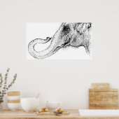 象の忠実な100%インクスポット ポスター (キッチン)