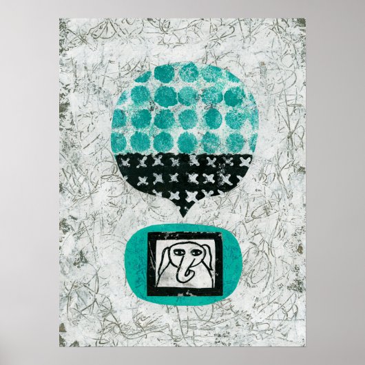 象の思い出しポスターウォールアート ポスター (正面)