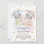 象の性別が明らかにする 招待状 (正面)