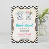 象の性別の明示パーティの招待状 招待状 (スタンド正面)