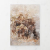 象の恋人アフリカ象アート 三つ折りクリスマスカード (カバー)