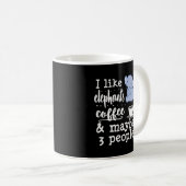 象の愛おもしろい者ギフトコーヒー愛好家 コーヒーマグカップ (正面右)