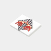 象の愛のダイヤ千鳥格子のモンド ポストイット (アングル)