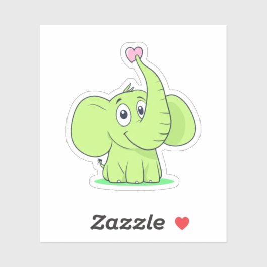 象の愛 シール (シート)