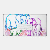 象の愛 デスクマット (キーボード&マウス)