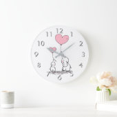 象の愛 ラージ壁時計 (ホーム)