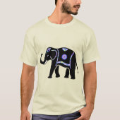 象の抽象的装飾パターン Tシャツ (正面)