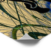 象の抽象芸術ジャングルプリントポスター ポスター (角)