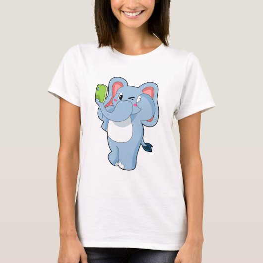 象の携帯電話 Tシャツ (正面)