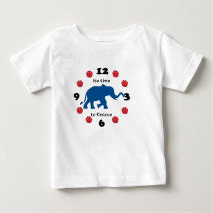 象の救助時間Clocki ベビーTシャツ