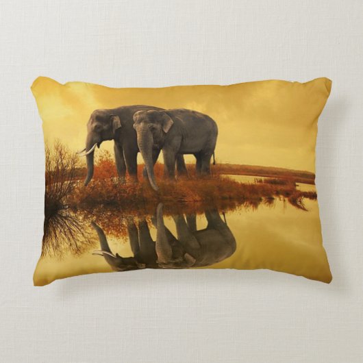 象の日没 アクセントクッション (正面)