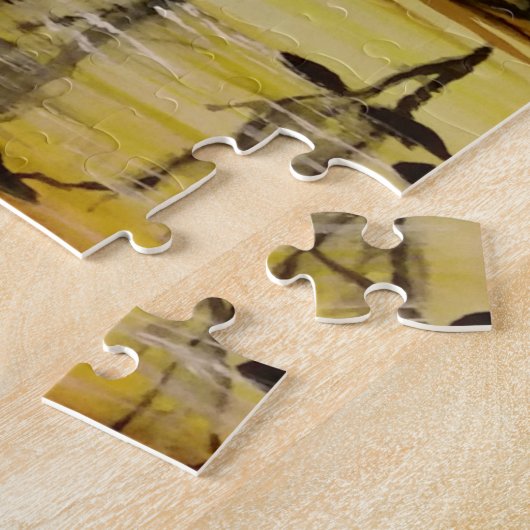 象の日没 ジグソーパズル (側面)