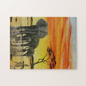 象の日没 ジグソーパズル (横)