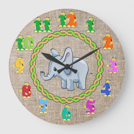 象の時計 ラージ壁時計 (正面)