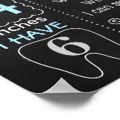 象の最初の誕生日パーティーChalkboard ポスター (角)