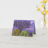 象の月カード カード (黄色い花)