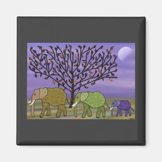 象の月 マグネット (正面)