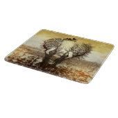 象の木の抽象芸術 カッティングボード (角)