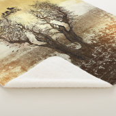 象の木の抽象芸術 シェルパブランケット (3/4)