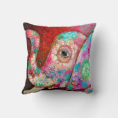 象の枕、カラフルな象の枕 クッション (裏面)