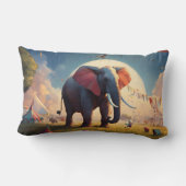 「象の枕、ベビーの贈り物、若者」 ランバークッション (裏面)