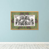 象の楽器のサーカス遊ポスター キャンバスプリント (インサイチュ (ウッドフロア))