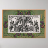 象の楽器のサーカス遊ポスター ポスター (正面)