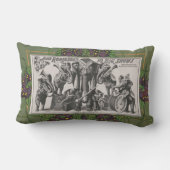 象の楽器のサーカス遊ポスター ランバークッション (裏面)