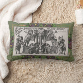 象の楽器のサーカス遊ポスター ランバークッション (ブランケット)