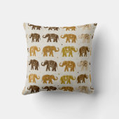 象の模様リネン枕 クッション (裏面)