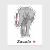 象の櫛で美容師 シール (シート)