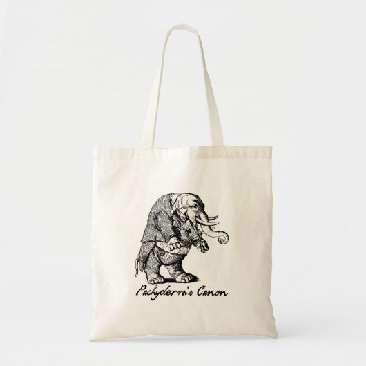 象の止め枠を遊ぶPachydermのキャノンのバイオリン トートバッグ (正面)