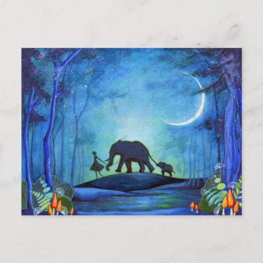 象の歩行 ポストカード (正面)