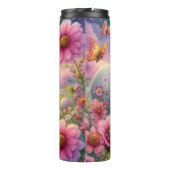 象の母とベビーが花草地に タンブラー (裏面)