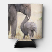 象の母とベビー写真 缶クーラー (正面)