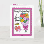 象の母と娘の母の日のカード 案内状 (裏面)